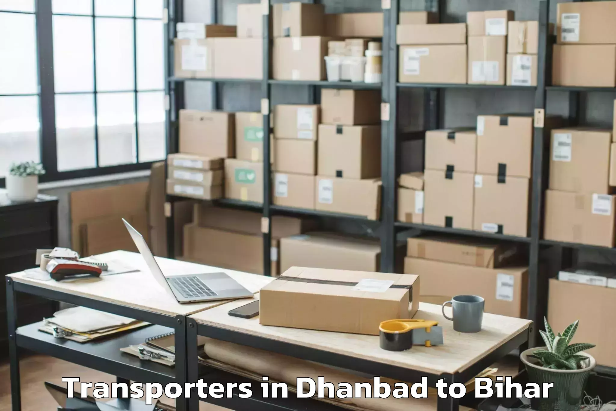 Easy Dhanbad to Harnaut Transporters Booking